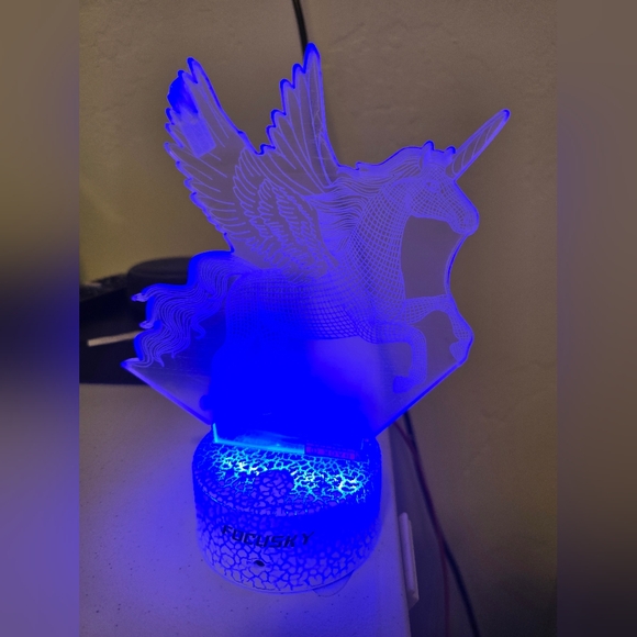 Unicorn Night Light 3D Light Lamp Color Changing Bedside Lamp Focusky - Picture 16 of 16